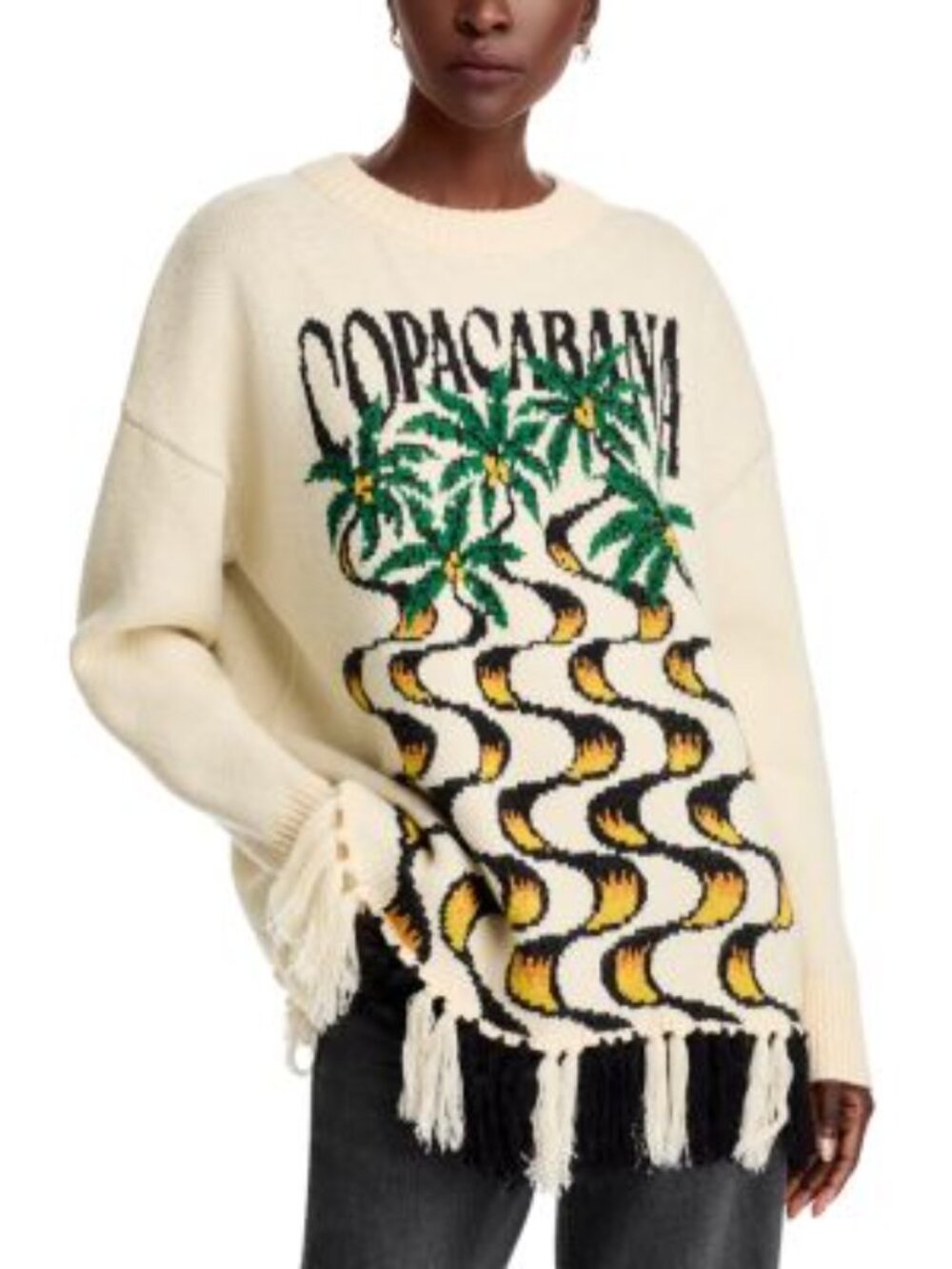NWT Farm Rio Copacabana fringe sweater - Picture 2 of 6